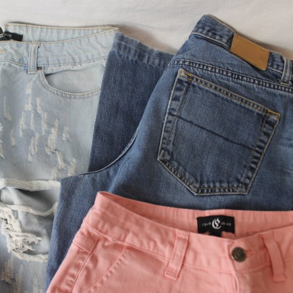 TOMMY, O'NEILL, CELLO FOREVER 21 Size 7 Lot of 4 Jeans & Shorts Denim Zipper - Picture 3 of 13